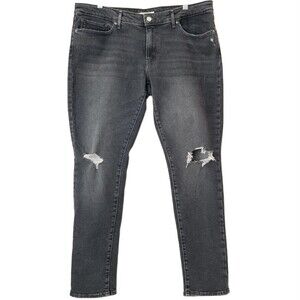 Levi’s Jeans Women Size 33 Black Washed Distressed 711 Skinny